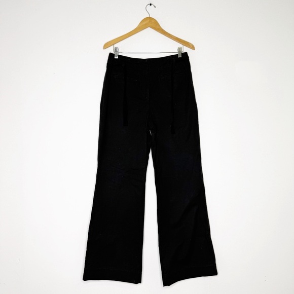 Maeve by Anthropologie Wide-Leg High Rise Pants – Black – Size 10 - Picture 2 of 8